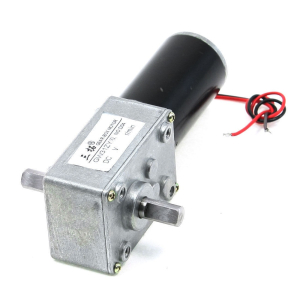 DC 12V 5RPM 70KG.cm Dual Shaft Low Speed High Torque Worm Gear Motor GW31ZY